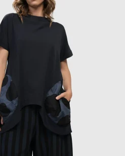 Women Alembika Plus<Urban Bells Tunic Top, Navy