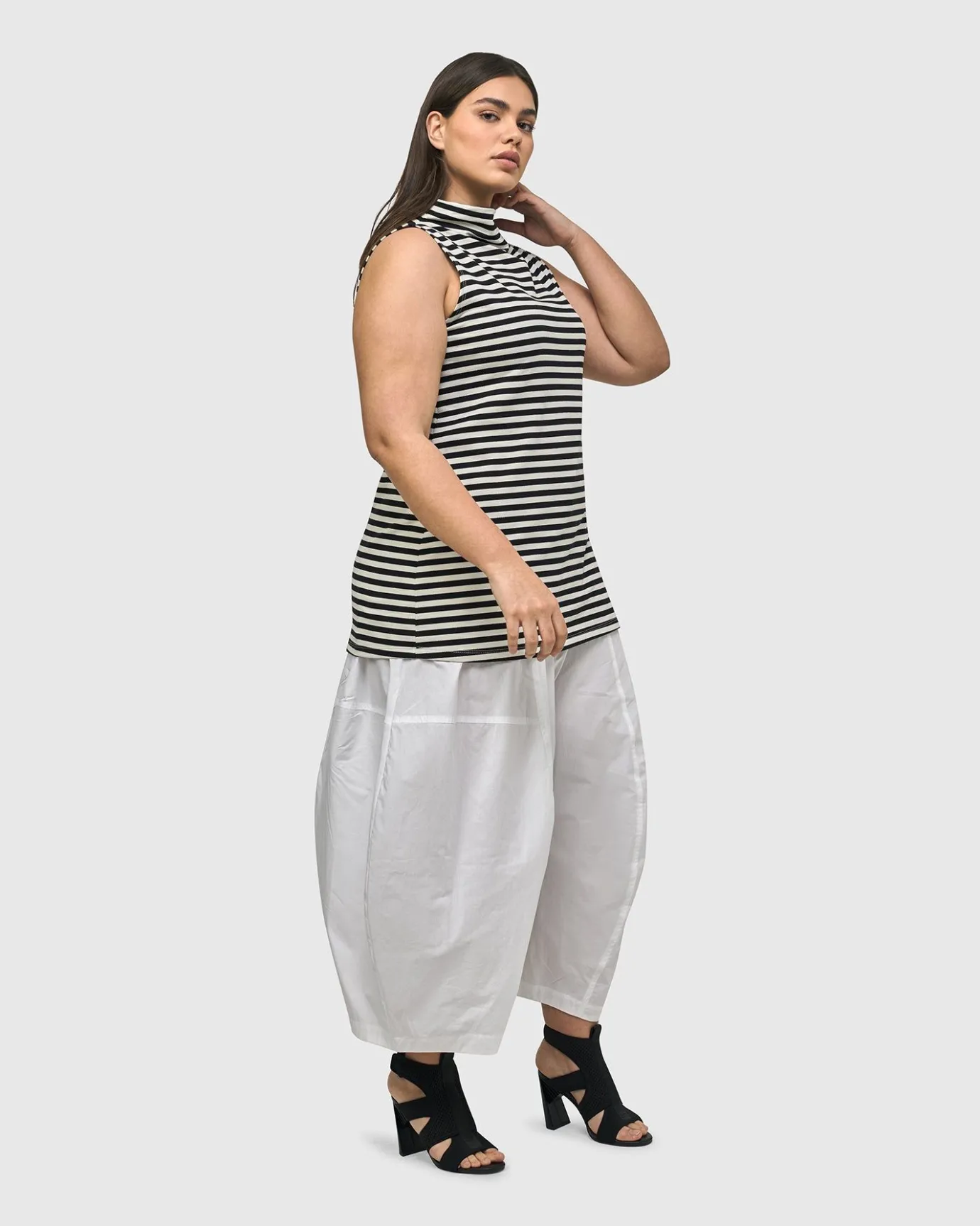 Women Alembika Plus<Urban Borough Balloon Pants, White