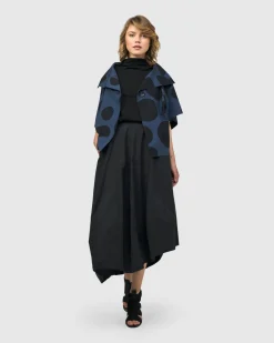 Women Alembika Plus<Urban Bossa Cape Jacket, Navy
