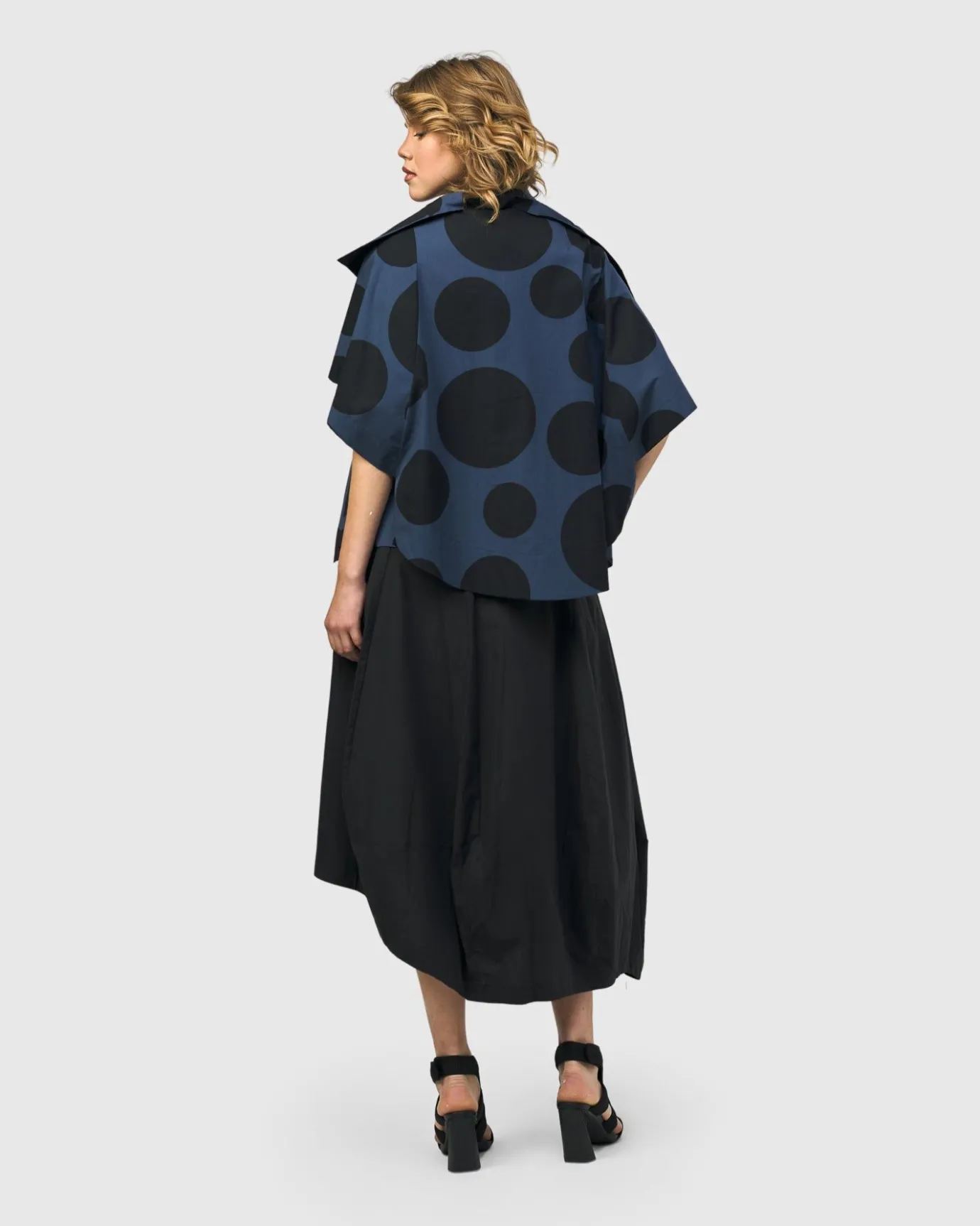Women Alembika Plus<Urban Bossa Cape Jacket, Navy