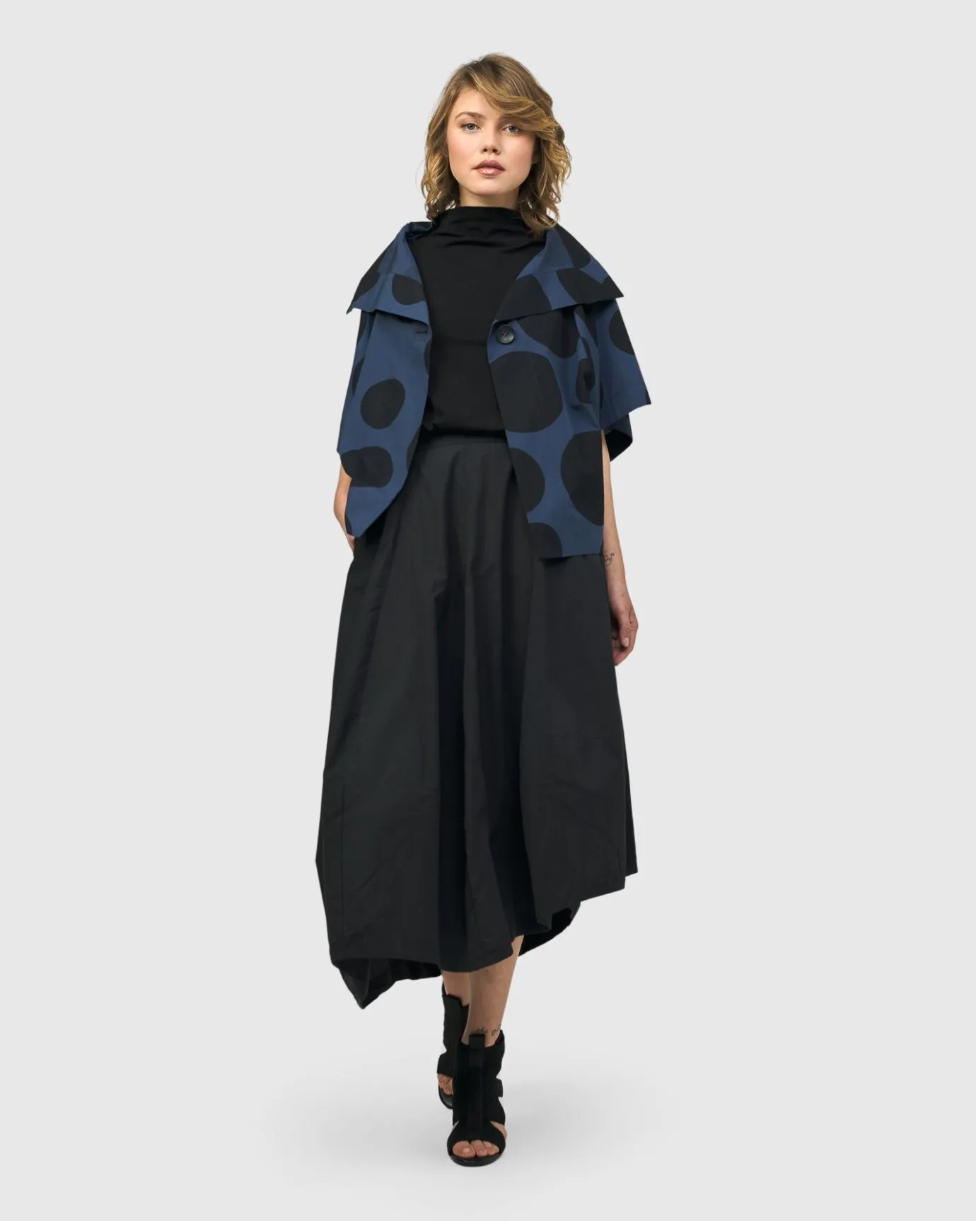 Women Alembika Jackets<Urban Bossa Cape Jacket, Navy