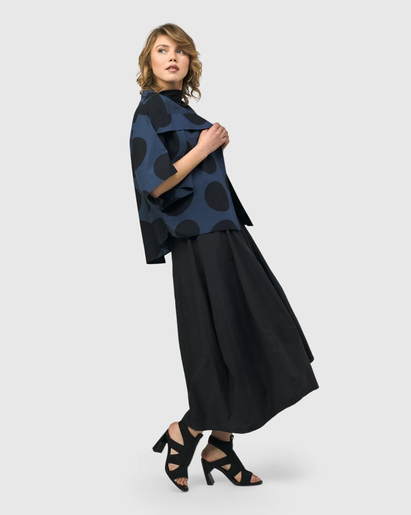 Women Alembika Jackets<Urban Bossa Cape Jacket, Navy