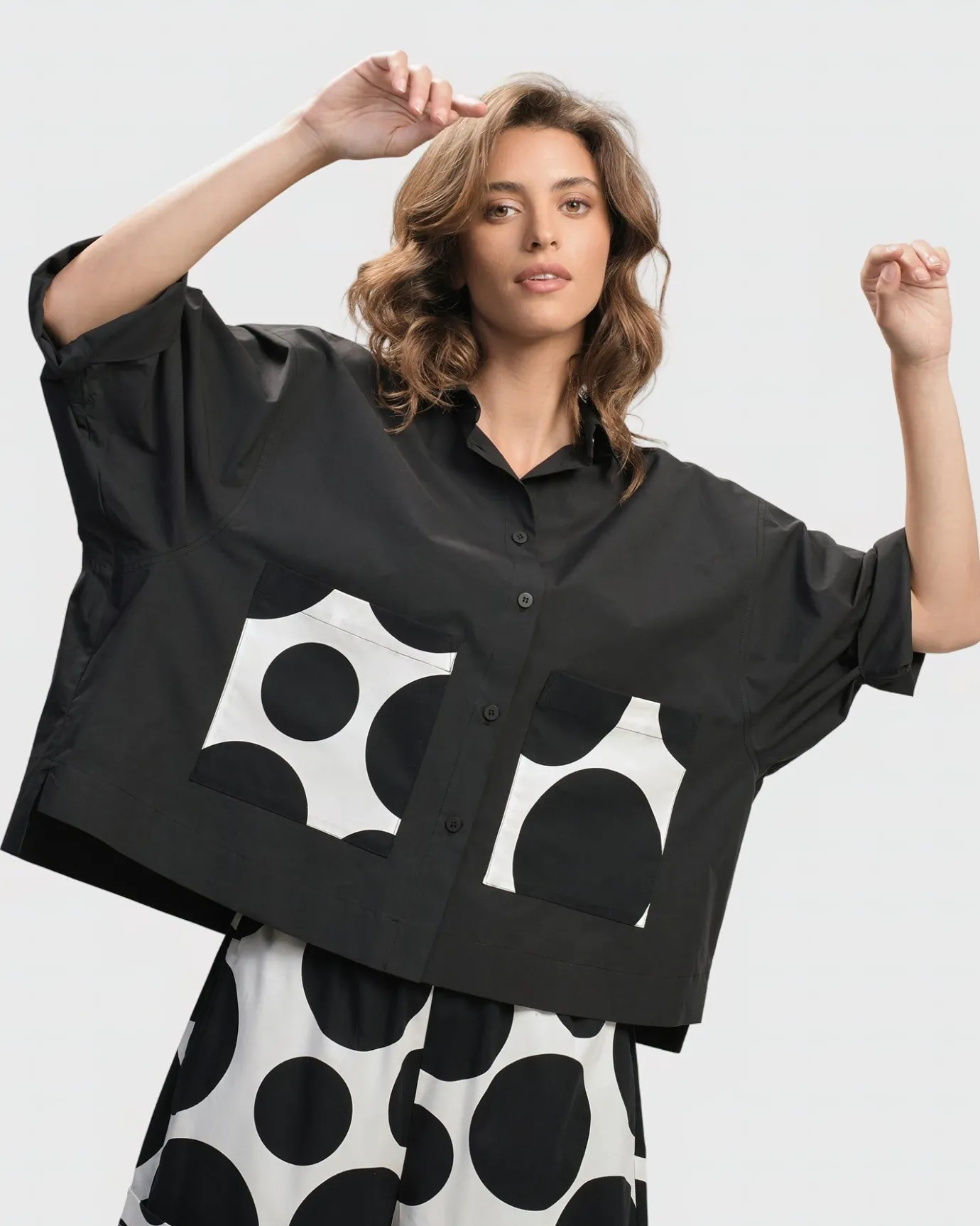 Women Alembika Tops & Tunics<Urban Carnegie Cropped Shirt, Mono