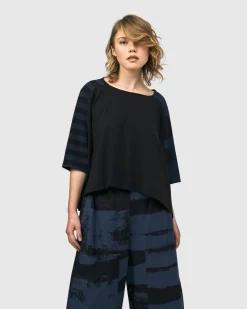 Women Alembika Plus<Urban Centro Cropped Tee, Navy