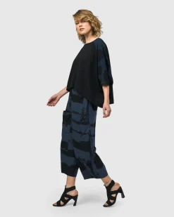 Women Alembika Plus<Urban Centro Cropped Tee, Navy
