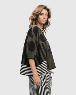 Women Alembika Plus<Urban Chihiro Boxy Tee, Khaki
