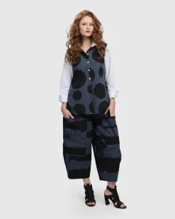 Women Alembika Plus<Urban Codex Barrel Pants, Navy