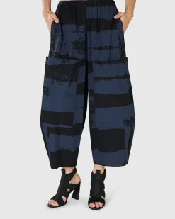Women Alembika Pants & Skirts<Urban Codex Barrel Pants, Navy