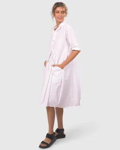 Women Alembika Plus<Urban Cooler Dress, White