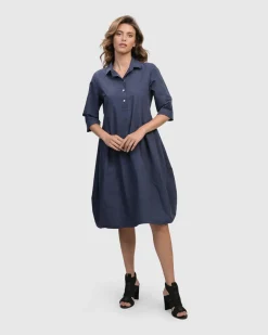 Women Alembika Plus<Urban Corcovado Wonderful Dress, Navy