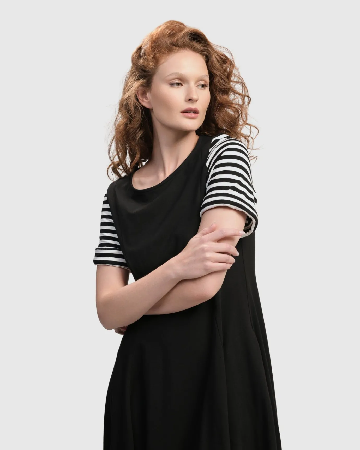 Women Alembika Plus<Urban Daytime Cocoon Dress, Stripes