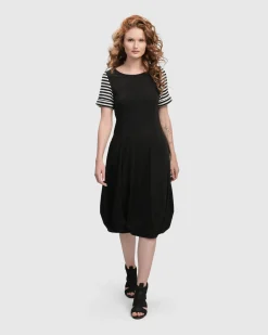 Women Alembika Plus<Urban Daytime Cocoon Dress, Stripes