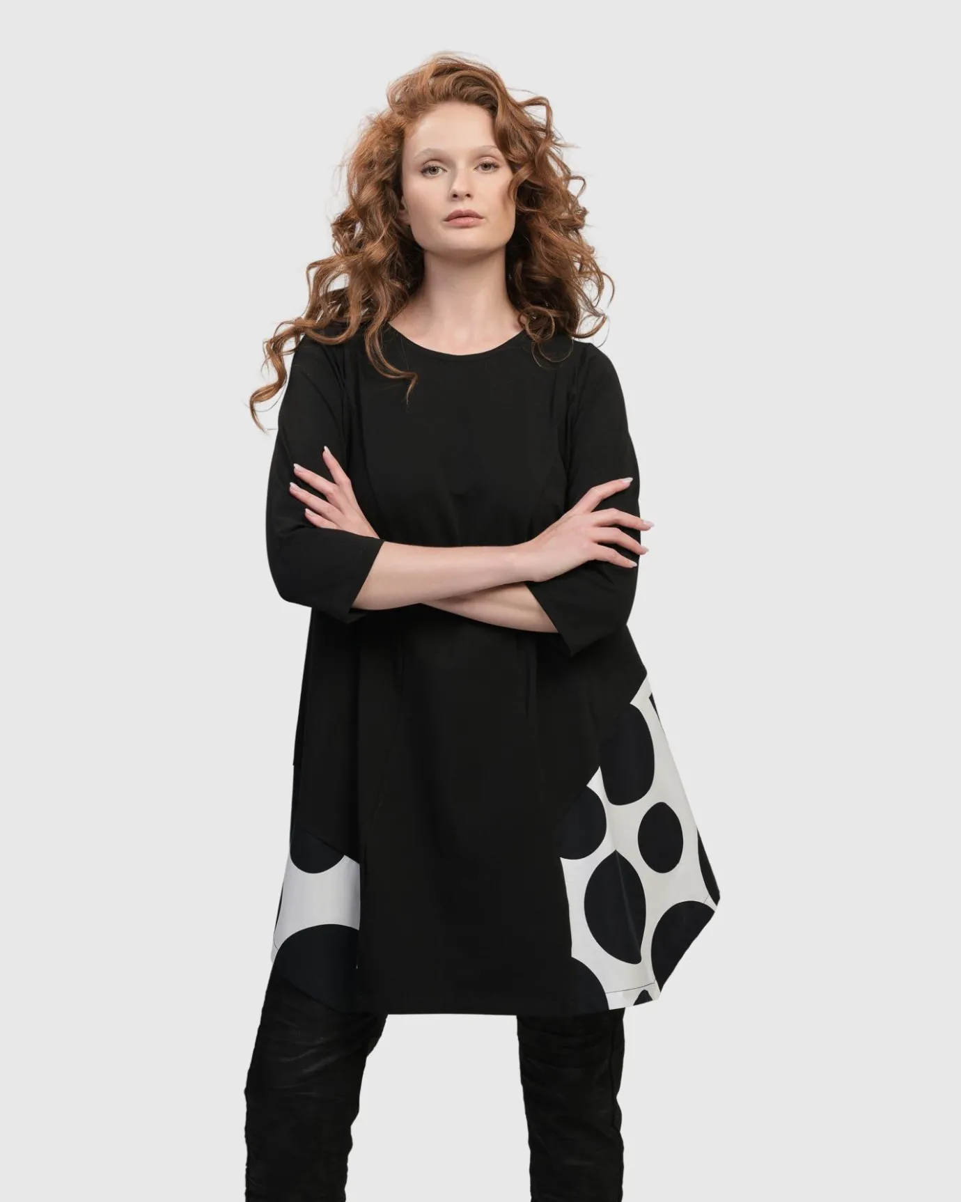 Women Alembika Plus<Urban Domino Trapeze Top, Mono