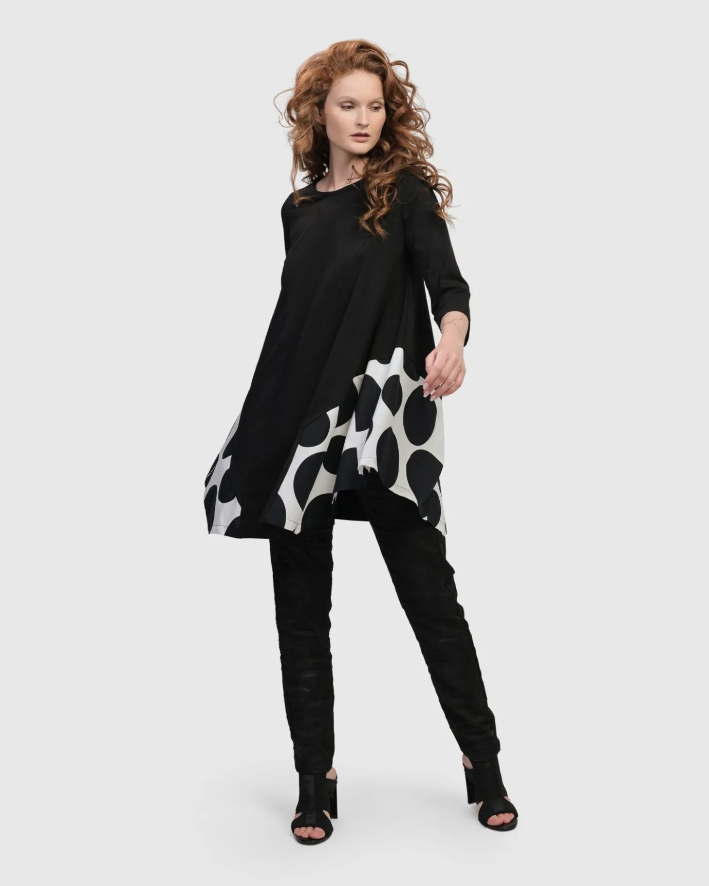 Women Alembika Plus<Urban Domino Trapeze Top, Mono