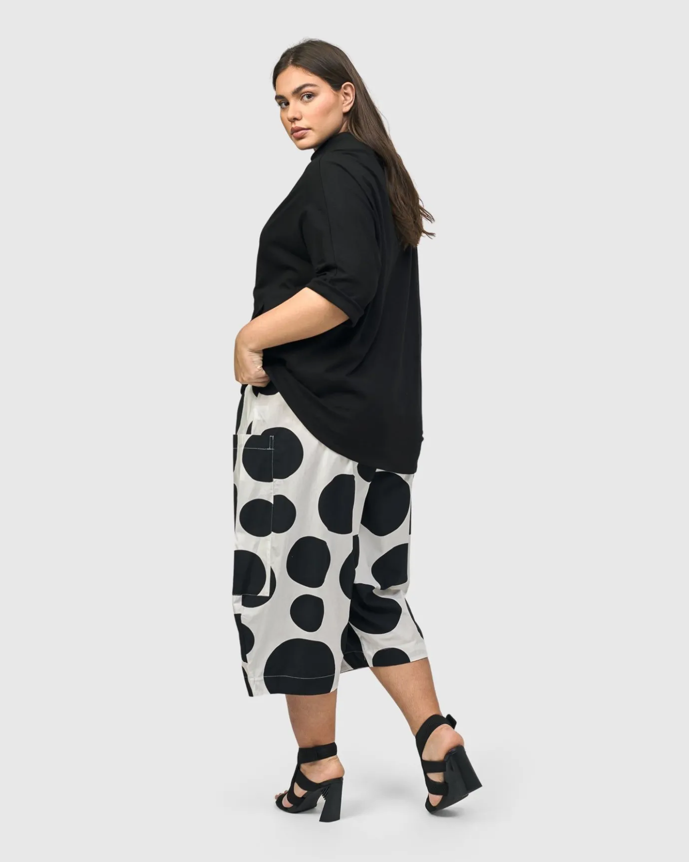 Women Alembika Plus<Urban Dot Barrel Pants, Mono