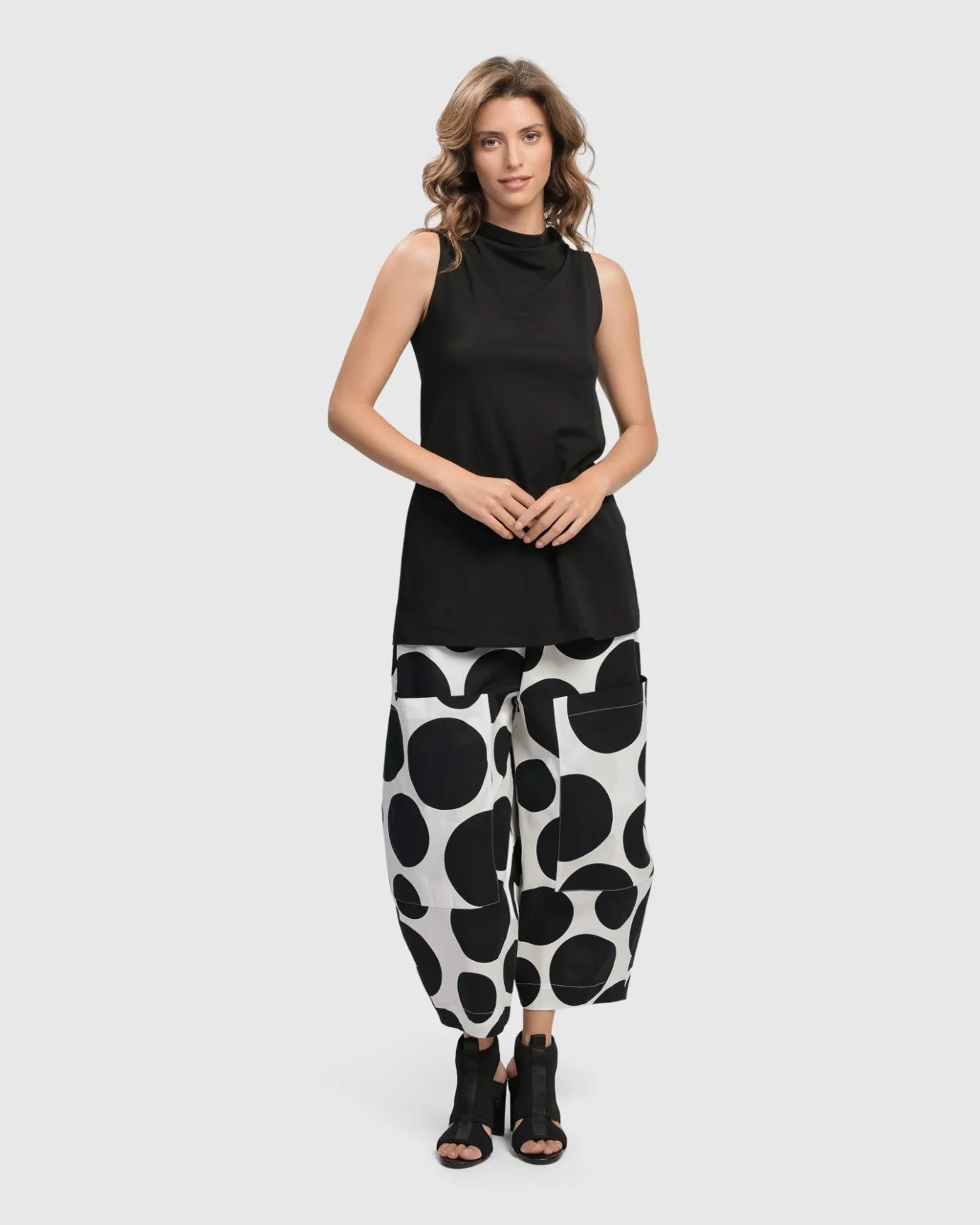 Women Alembika Plus<Urban Dot Barrel Pants, Mono