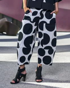 Women Alembika Pants & Skirts<Urban Dot Barrel Pants, Mono