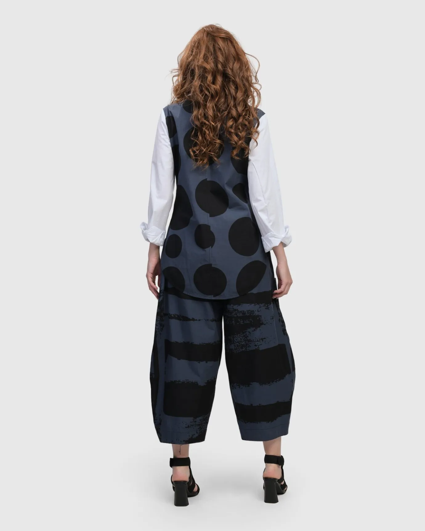 Women Alembika Plus<Urban Dots Button Down Shirt, Navy