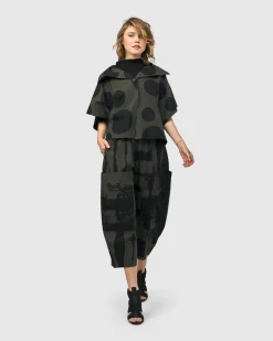 Women Alembika Plus<Urban Dots Kiku Cape Jacket, Khaki