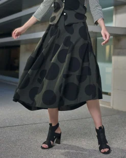 Women Alembika Pants & Skirts<Urban Dots Lotus Balloon Skirt, Khaki