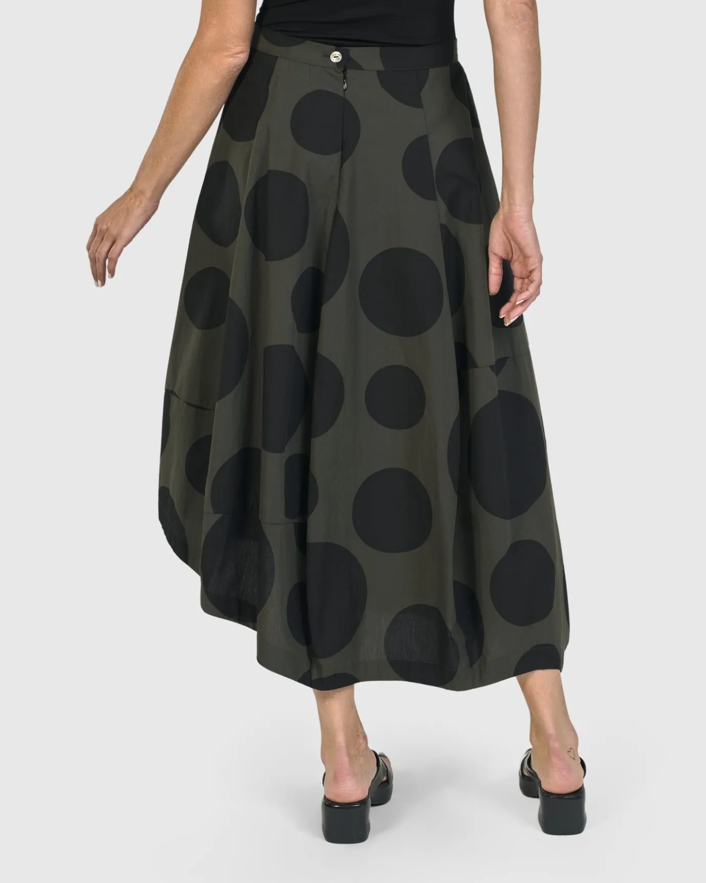 Women Alembika Pants & Skirts<Urban Dots Lotus Balloon Skirt, Khaki
