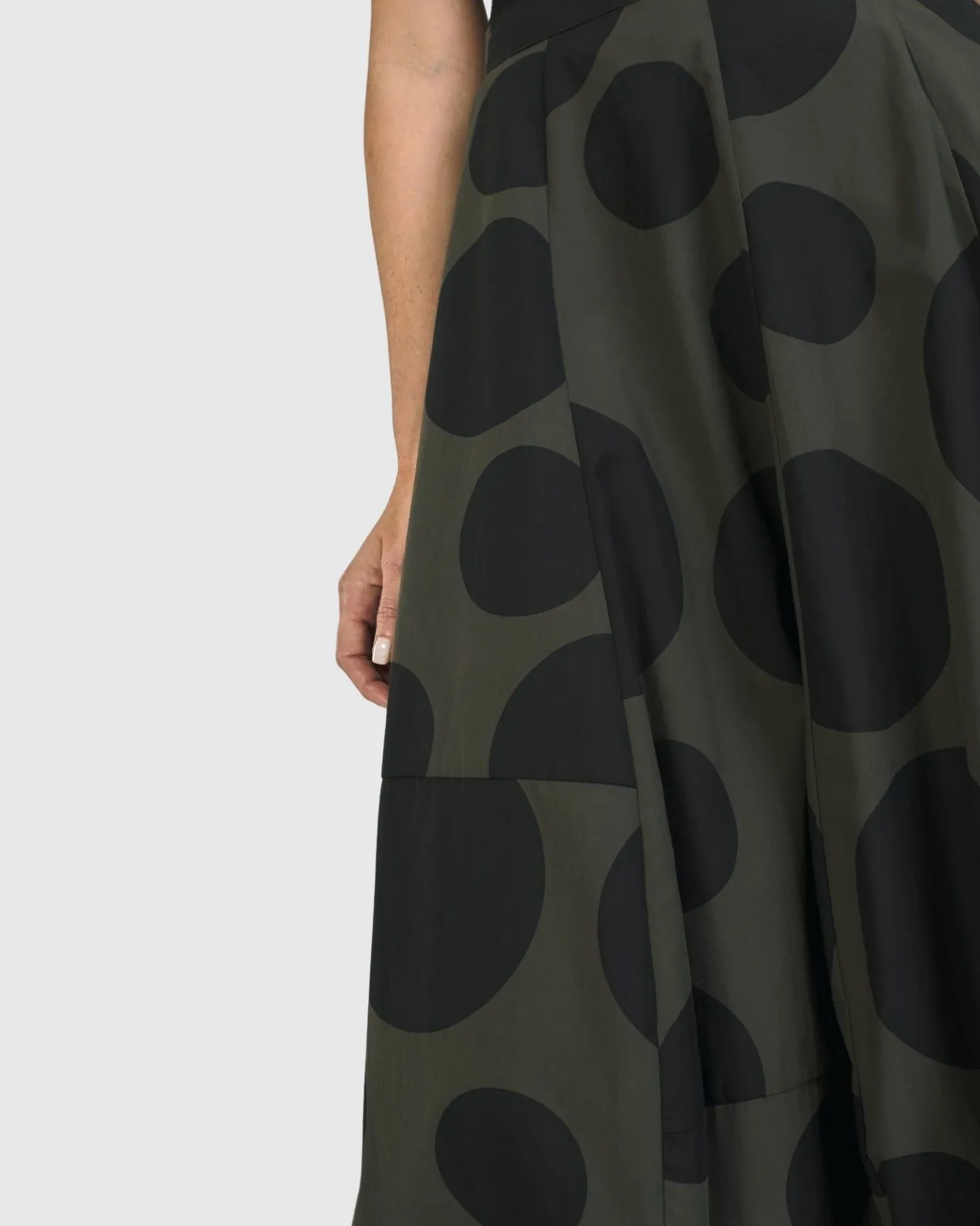 Women Alembika Pants & Skirts<Urban Dots Lotus Balloon Skirt, Khaki