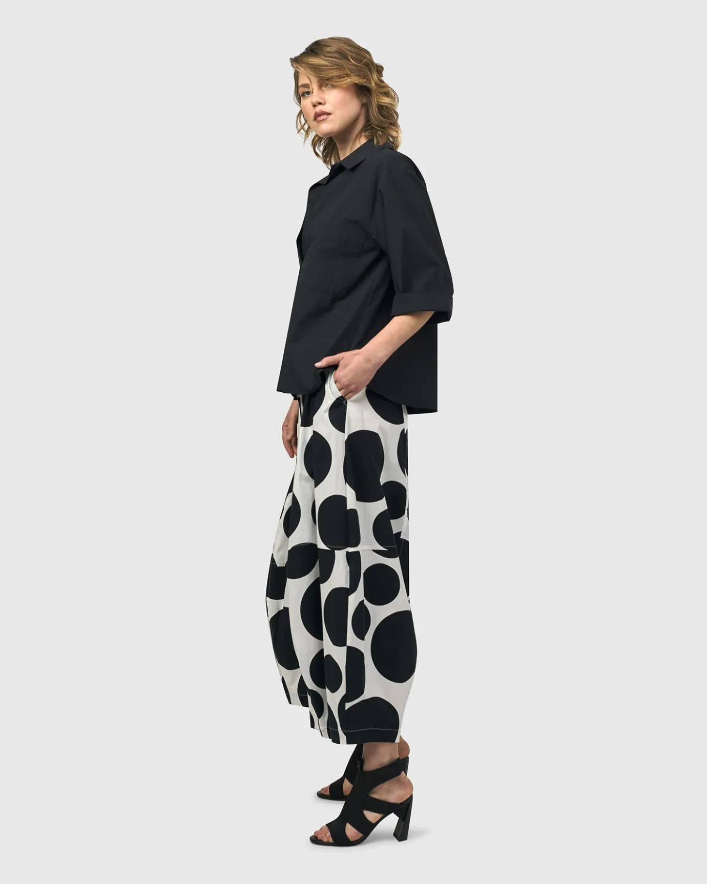 Women Alembika Plus<Urban Fran A-Line Blouse, Black