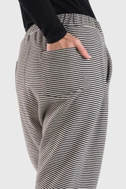 Women Alembika Plus<Urban French Terry Trousers, Stripe