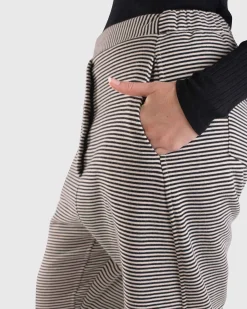 Women Alembika Plus<Urban French Terry Trousers, Stripe