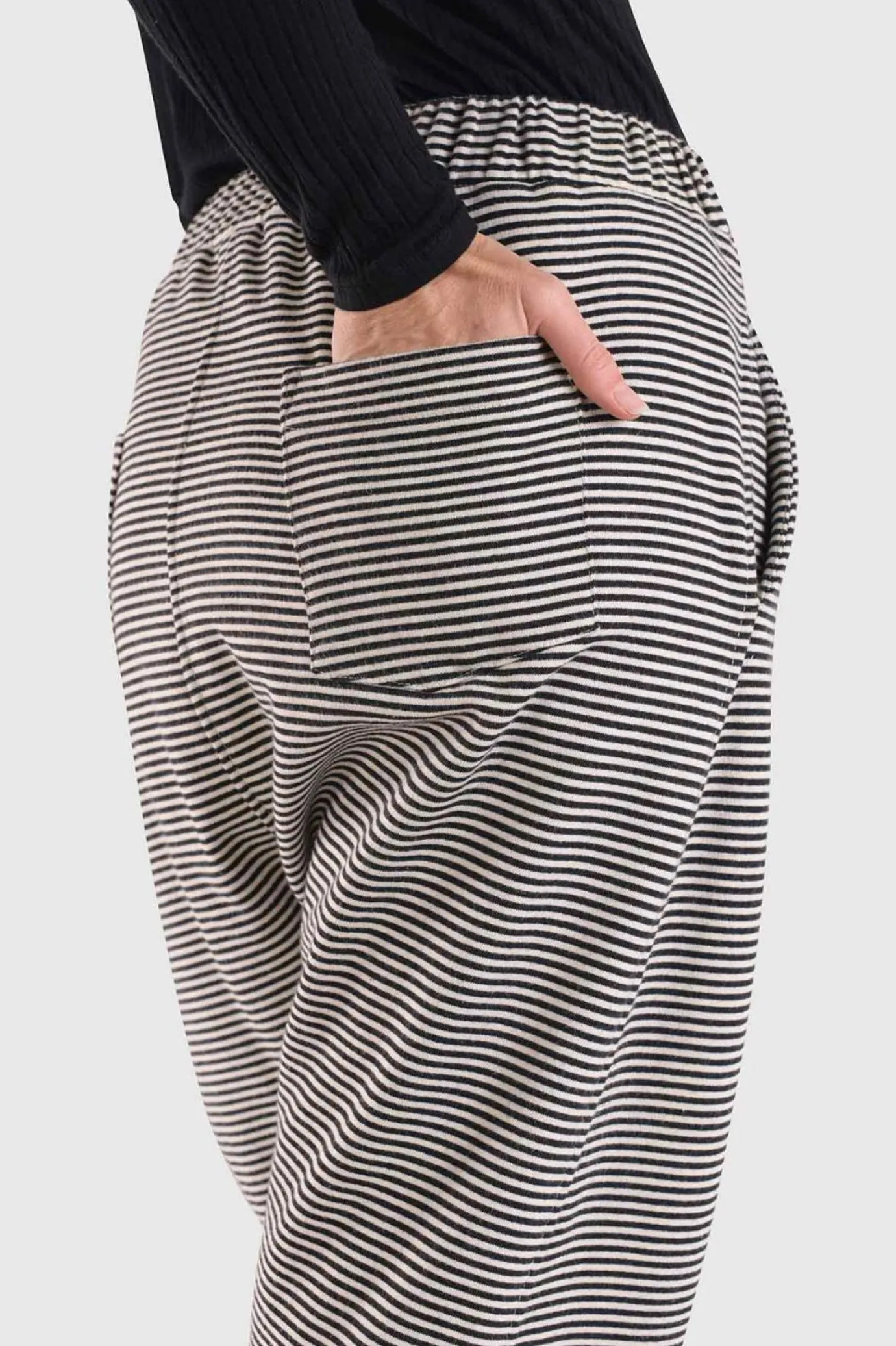 Women Alembika Pants & Skirts<Urban French Terry Trousers, Stripe