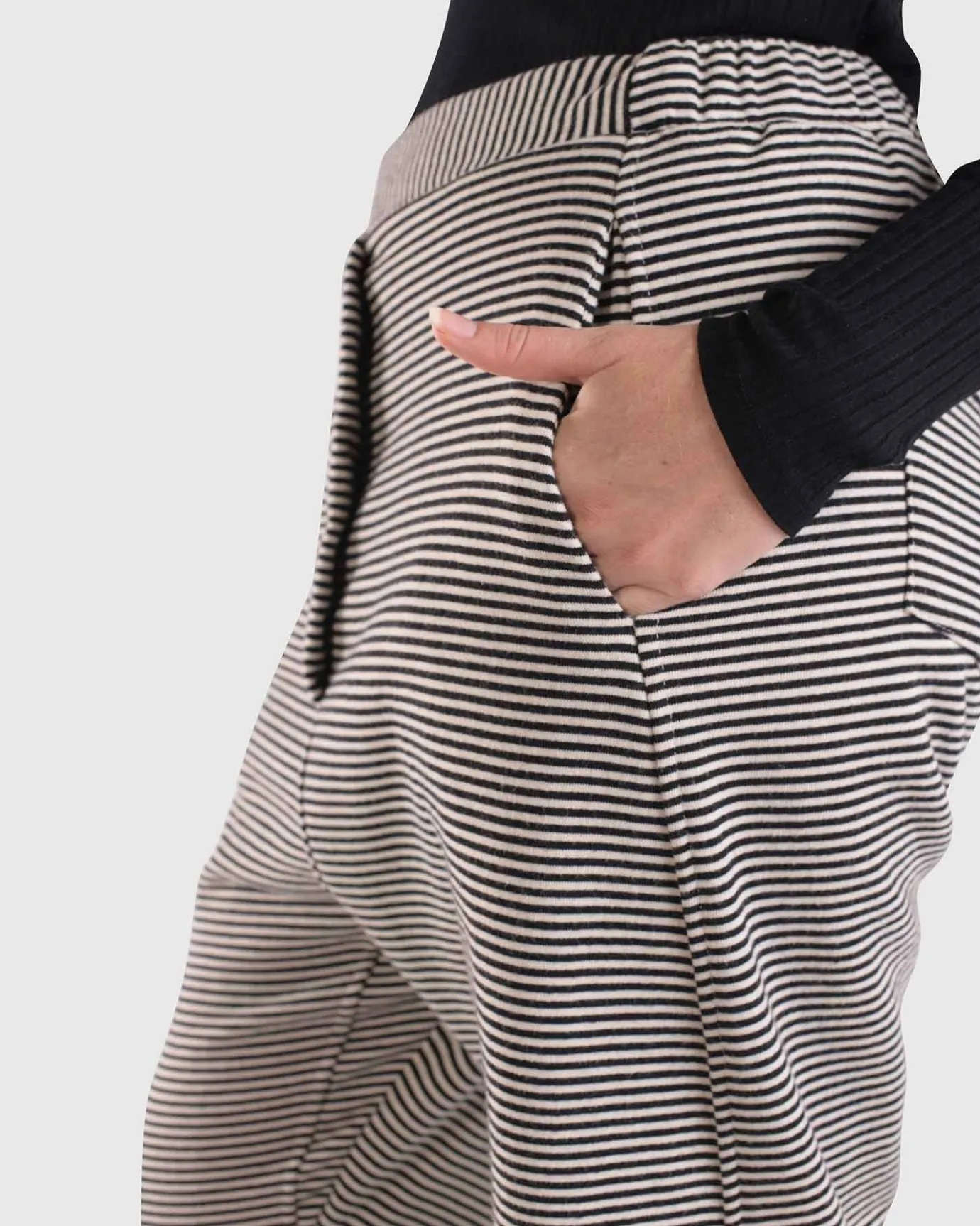 Women Alembika Pants & Skirts<Urban French Terry Trousers, Stripe
