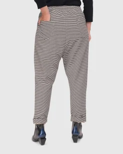 Women Alembika Pants & Skirts<Urban French Terry Trousers, Stripe