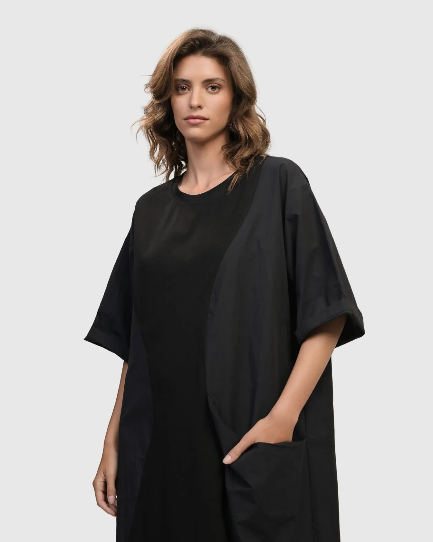 Women Alembika Plus<Urban Gramercy Oversized Dress, Black