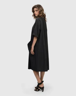 Women Alembika Dresses<Urban Gramercy Oversized Dress, Black