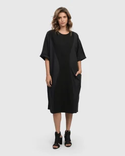 Women Alembika Dresses<Urban Gramercy Oversized Dress, Black