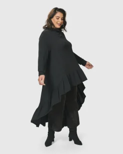 Women Alembika Plus<Urban Hi Lo Katniss Top, Charcoal