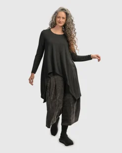 Women Alembika Plus<Urban Hi-Lo Top, Charcoal