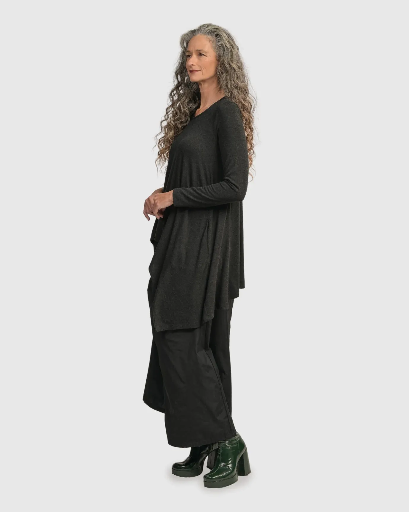 Women Alembika Tops & Tunics<Urban Hi-Lo Top, Charcoal