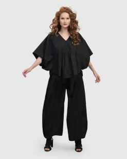 Women Alembika Plus<Urban It-Girl Butterfly Blouse, Black