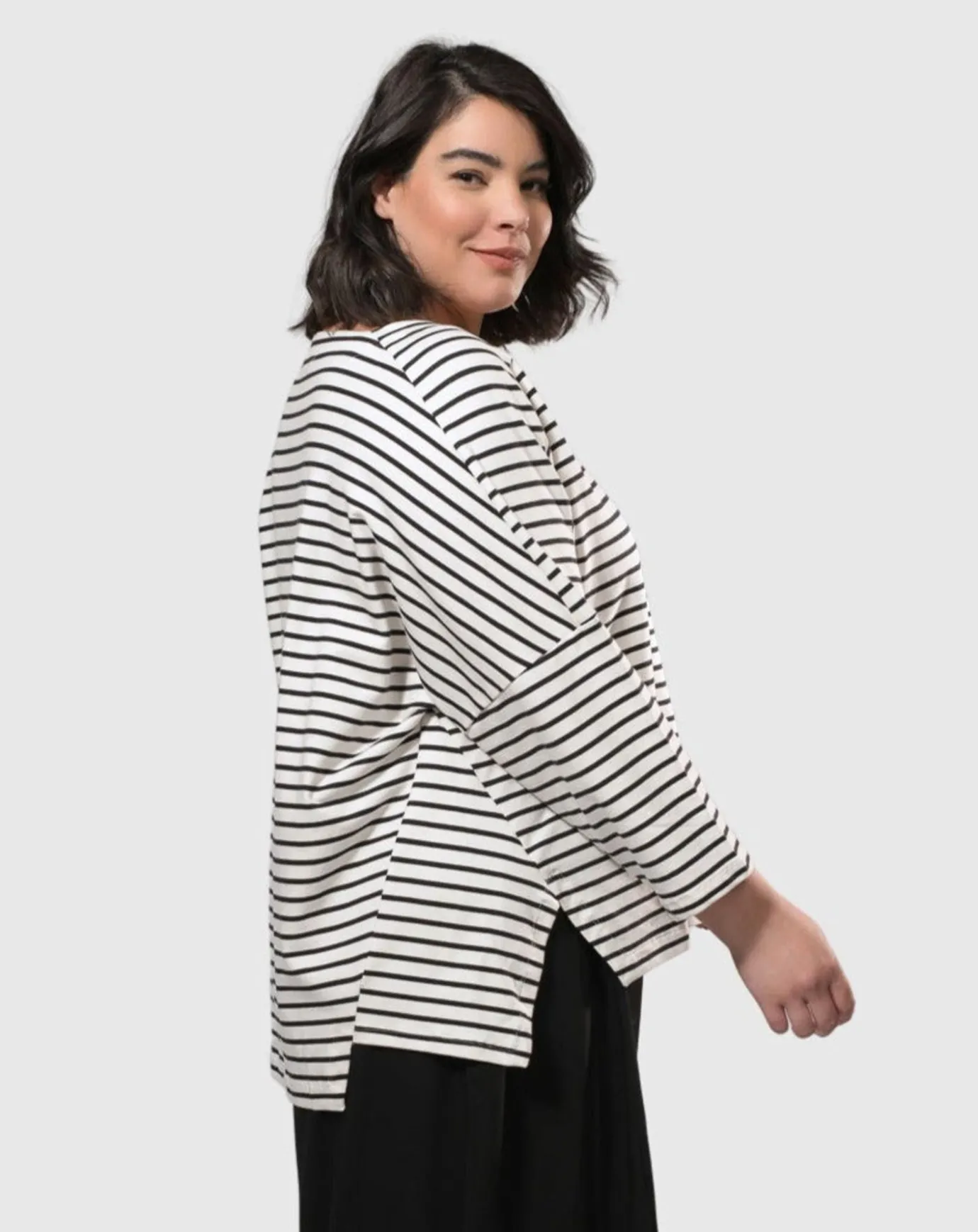 Women Alembika Tops & Tunics<Urban Jagger Stripe Top, Black
