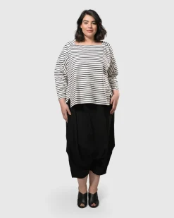 Women Alembika Tops & Tunics<Urban Jagger Stripe Top, Black