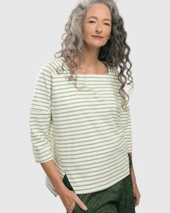 Women Alembika Plus<Urban Jagger Stripe Top, Green