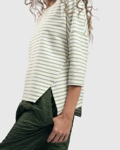 Women Alembika Plus<Urban Jagger Stripe Top, Green