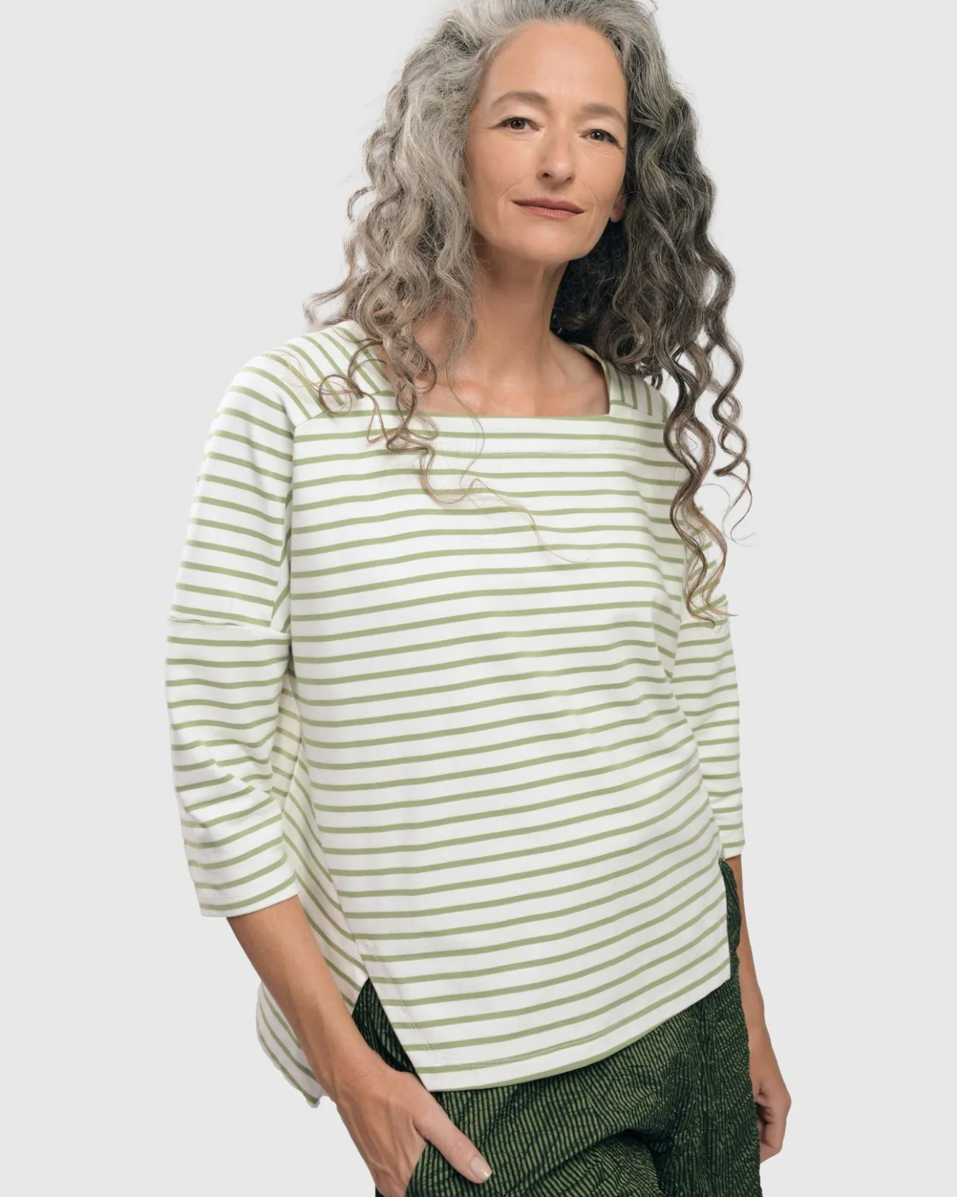 Women Alembika Tops & Tunics<Urban Jagger Stripe Top, Green