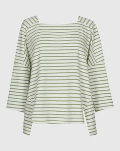 Women Alembika Tops & Tunics<Urban Jagger Stripe Top, Green