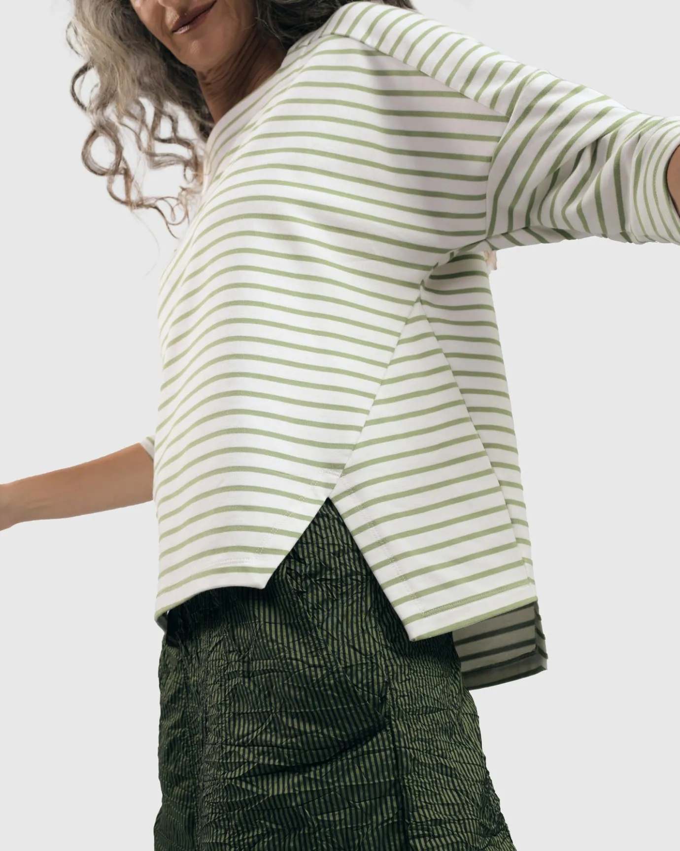 Women Alembika Tops & Tunics<Urban Jagger Stripe Top, Green
