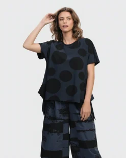 Women Alembika Plus<Urban Juliana Relaxed Top, Navy