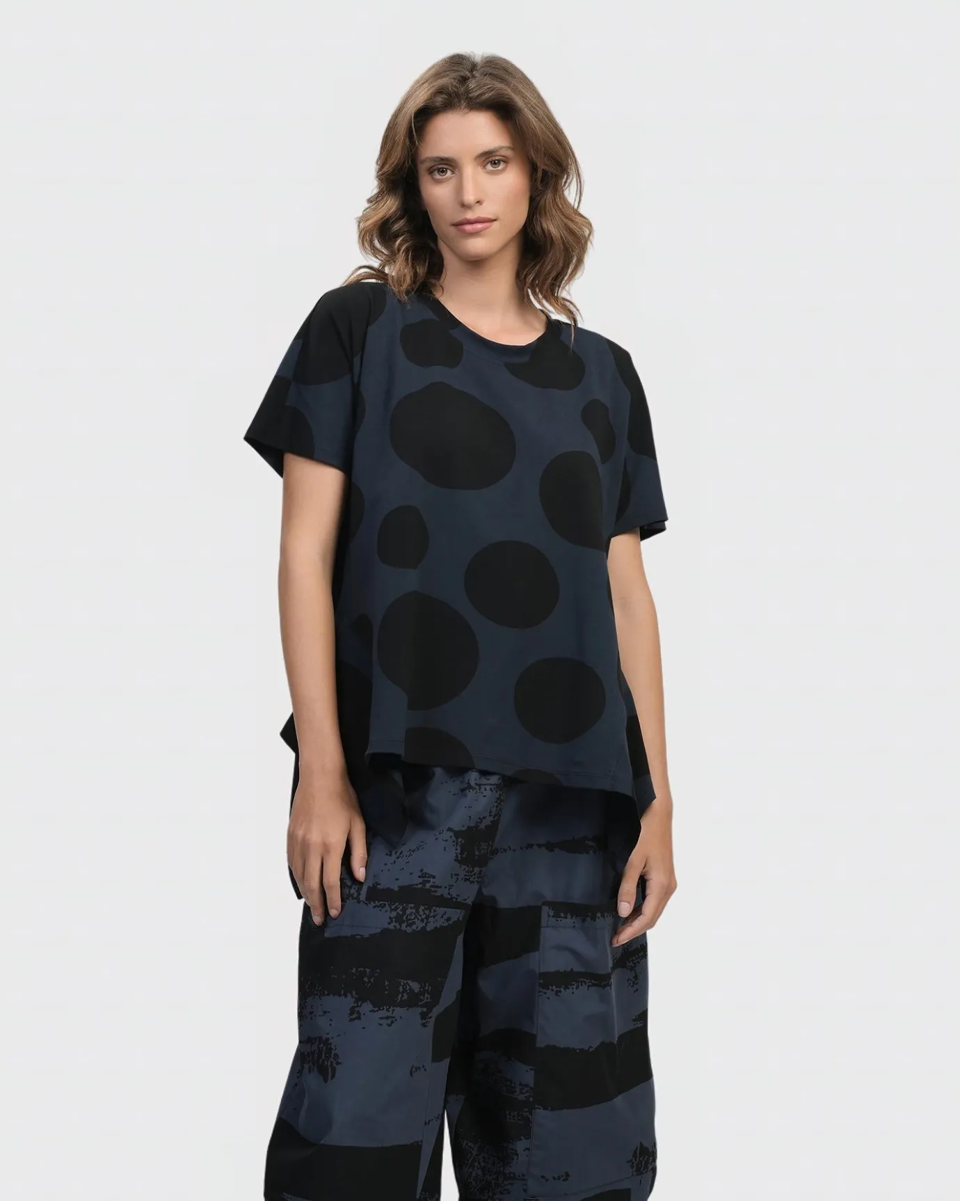 Women Alembika Plus<Urban Juliana Relaxed Top, Navy
