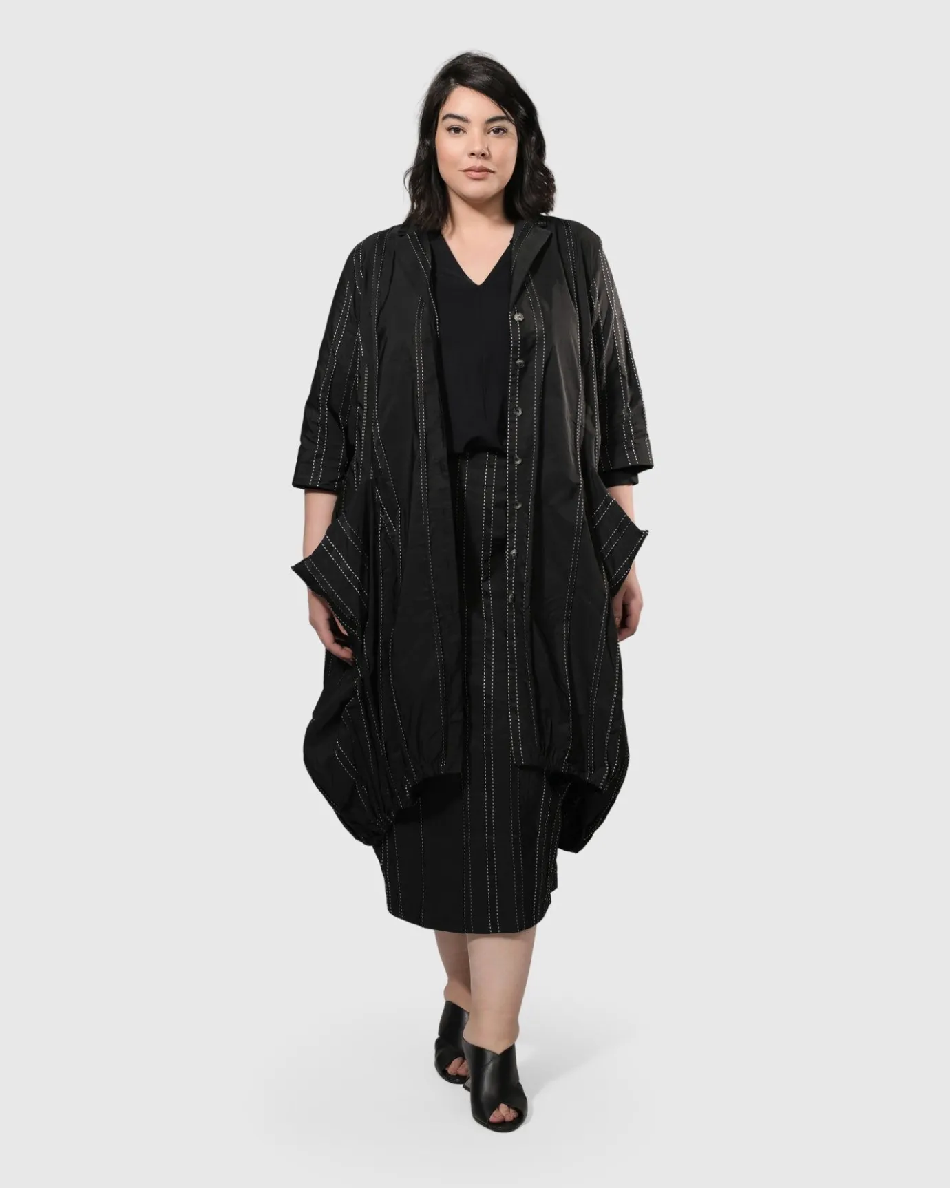 Women Alembika Plus<Urban Kylie Topstitched Blazer, Trails