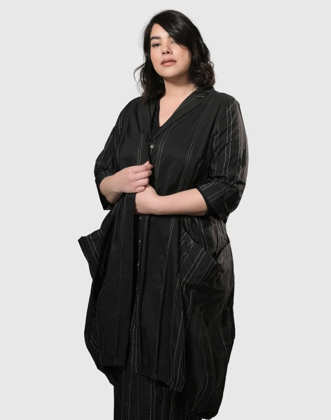 Women Alembika Plus<Urban Kylie Topstitched Blazer, Trails